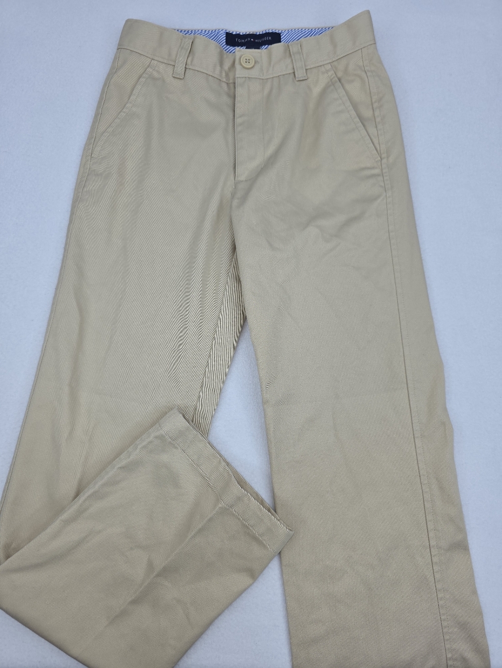 Tommy Hilfiger Boy's Tan Chino Pants Size 12 Slim AJ-3505